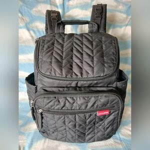 Skip Hop Quilted Backpack Black